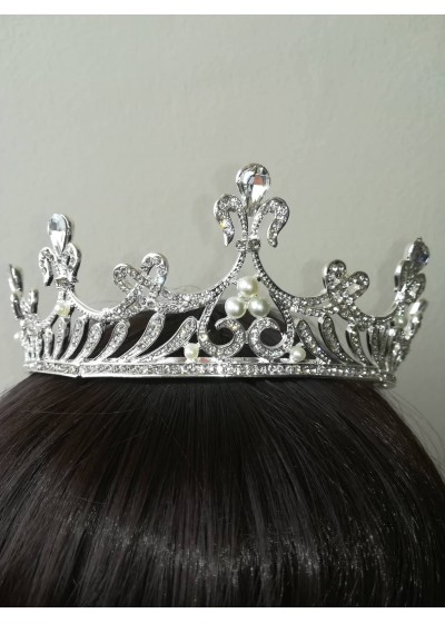 Изящна корона за коса с белгийски кристали Goddess of Beauty